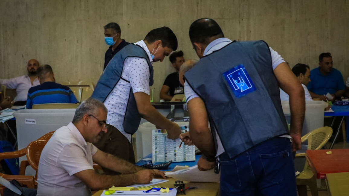 Votes are being counted by hand in Baghdad [Getty]