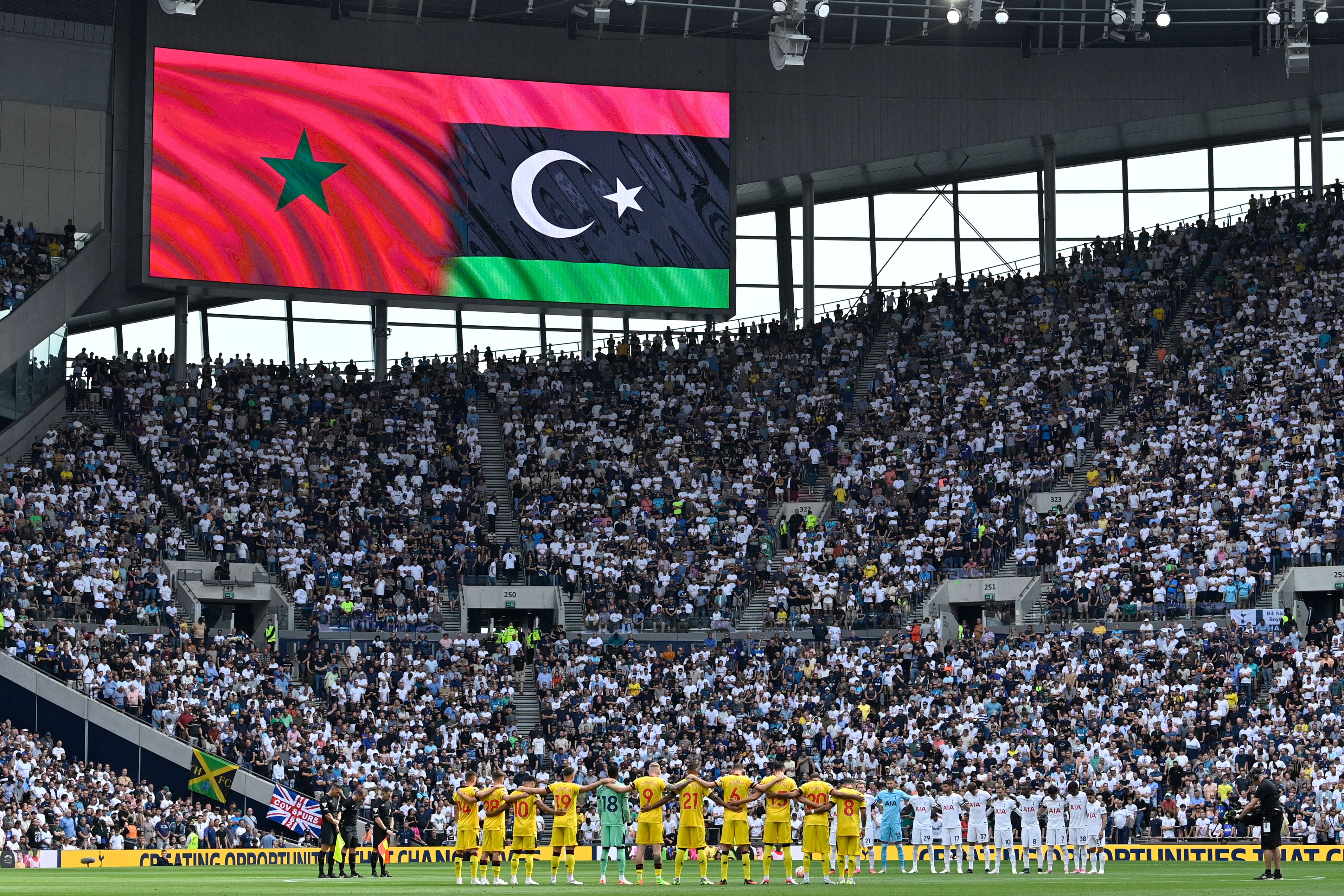Silence rings loud as football shows Libya, Morocco support