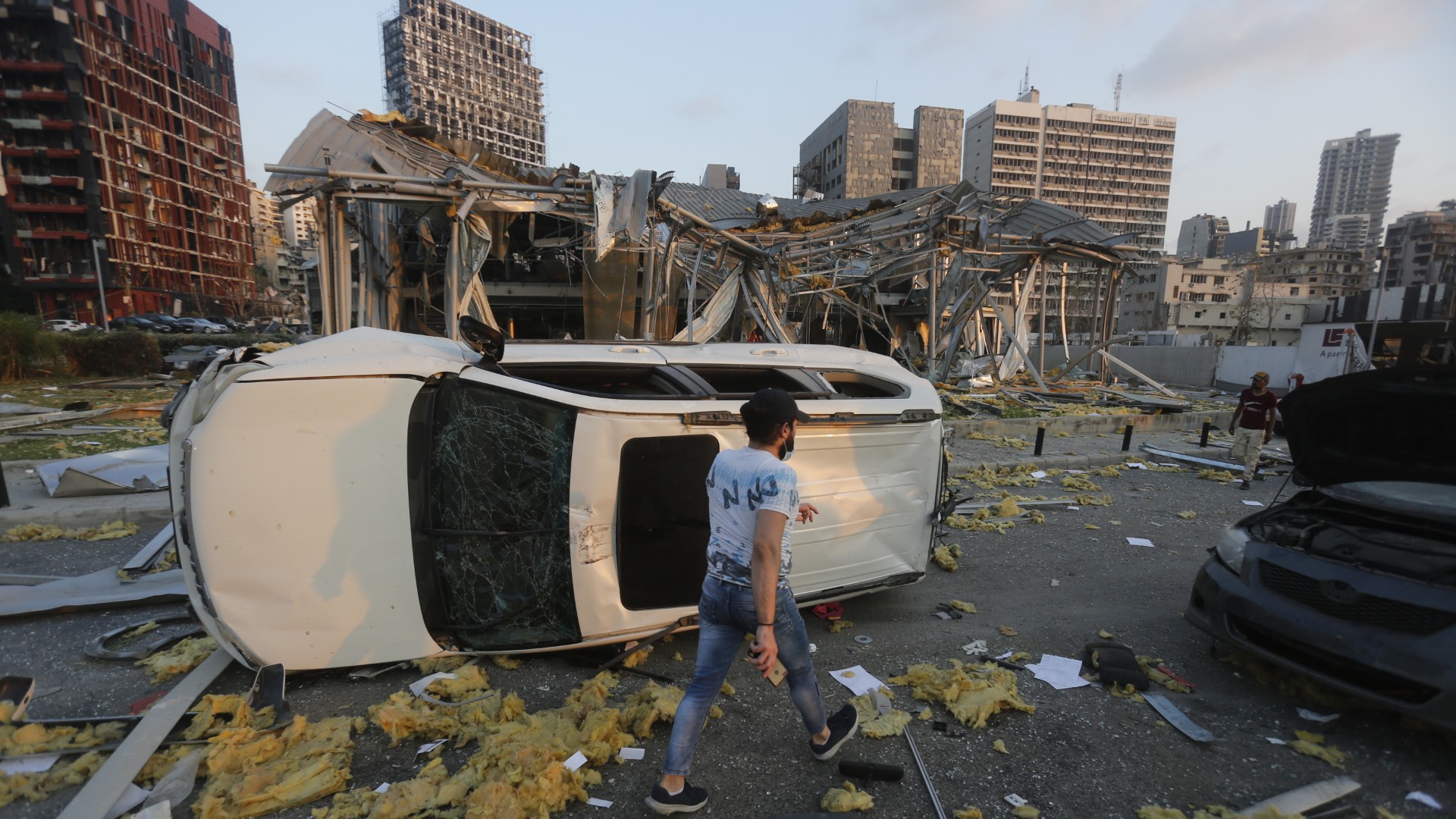 Город после взрыва. Взрыв в Бейруте 4 августа 2020.