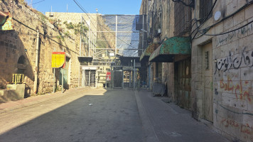 A view of the Bab Al-Zawiya checkpoint in the Palestinian city of Hebron.