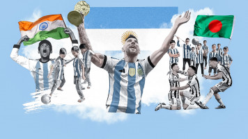 TNA graphic - the love for Argentina in India and Bangladesh