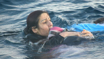 Syrian refugee in the Med [Anadolu]