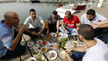 Lebanese eating food -- AFP