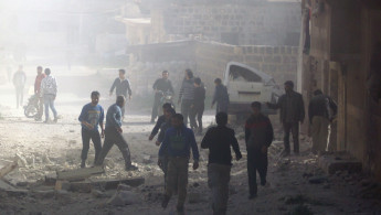 Syrian barrel bombs hit Daraa city 