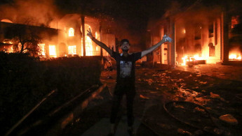 Basra Iran consullate burns protests afp