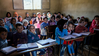 Syrian children Lebanon English - afp