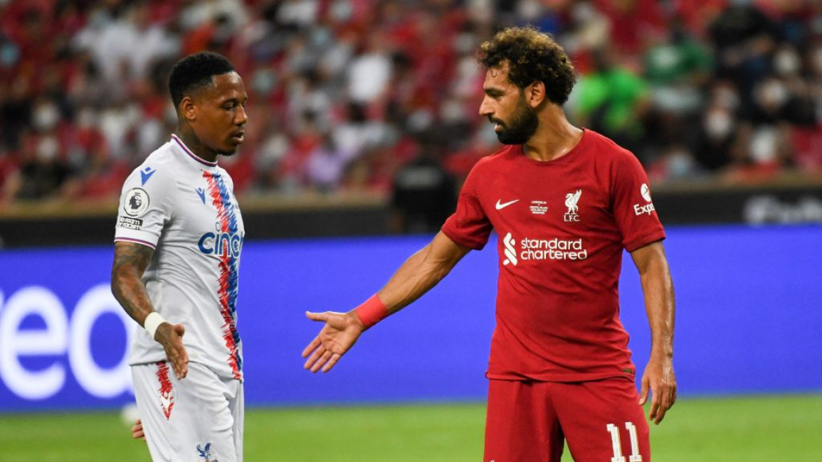 Mo Salah (right) and Tyrick Mitchell (left).