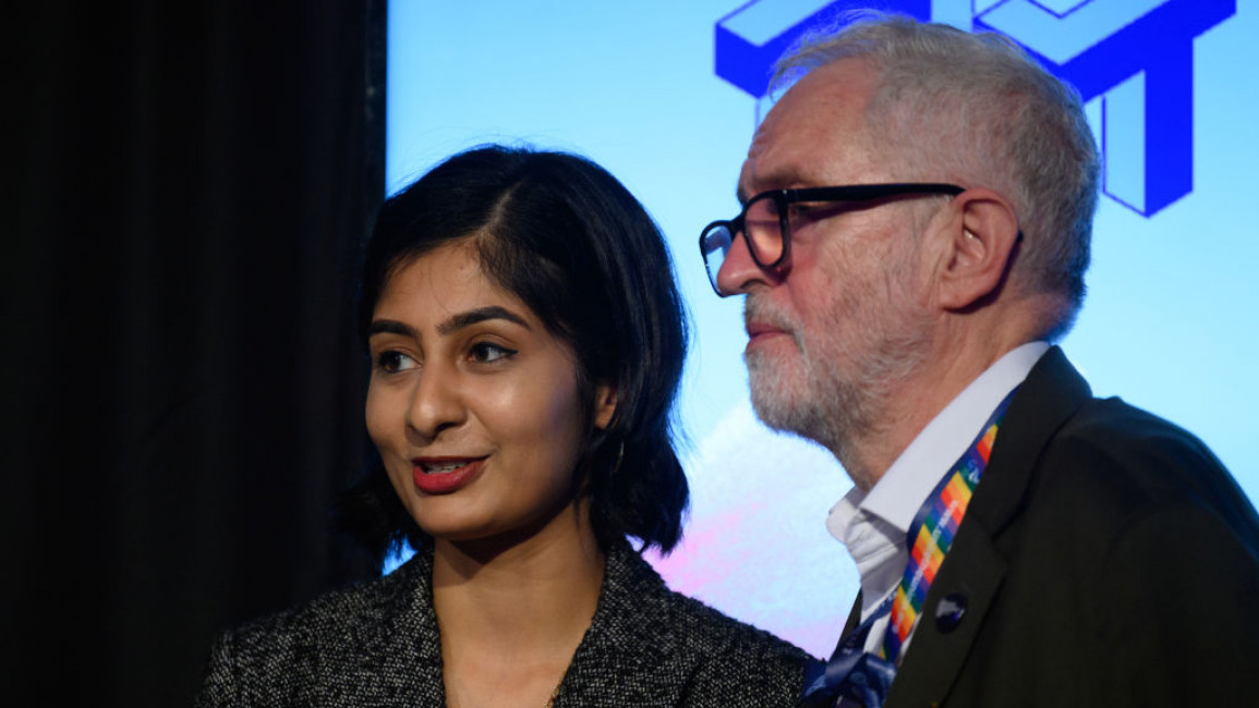 Zarah Sultana (left) and Jeremy Corbyn (right)