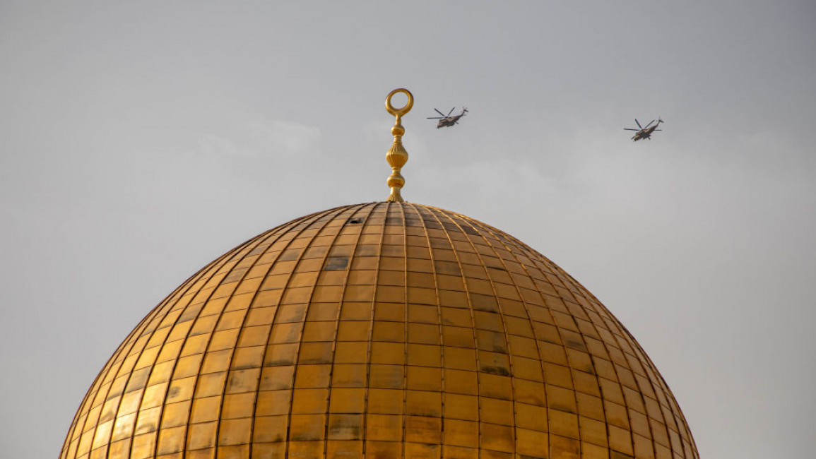 The golden dome at Al-Aqsa Mosque