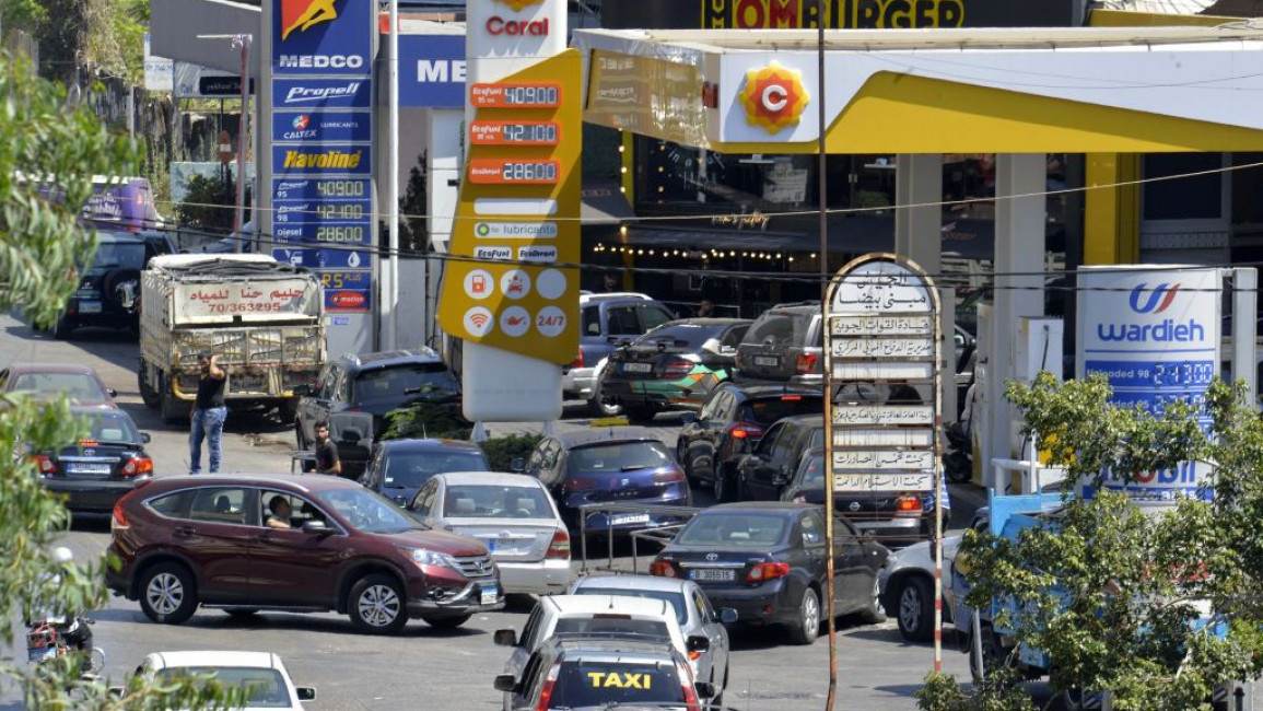 Lebanon's fuel crisis has led to long queues and arguments at petrol stations [Getty]