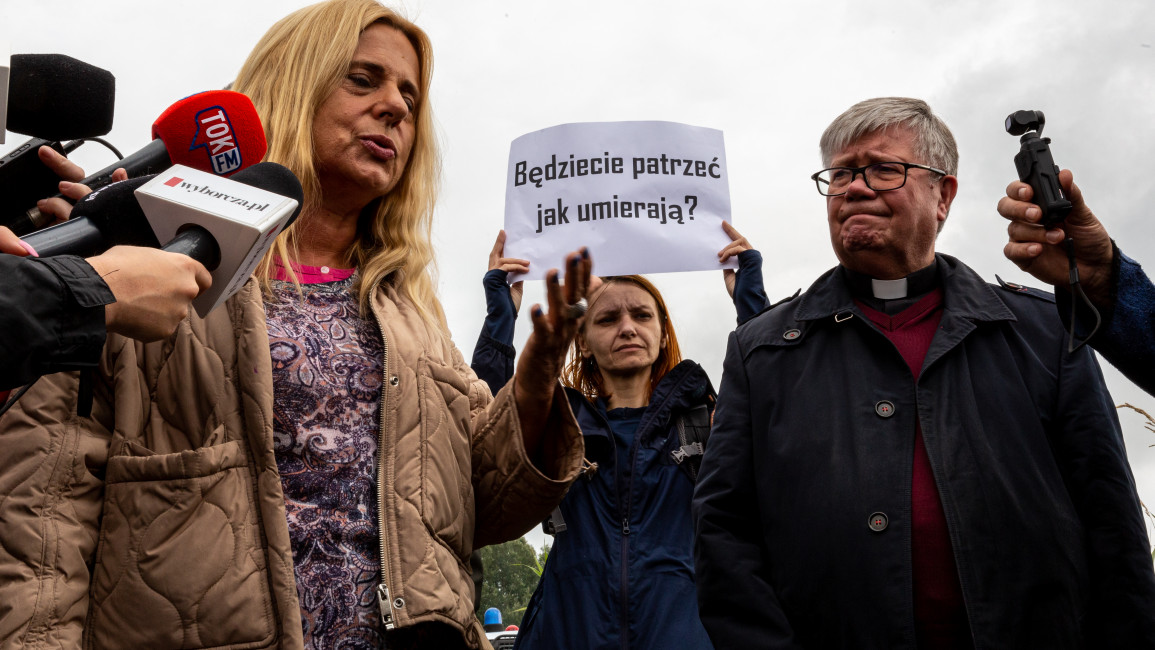 Poland -Migrants protest