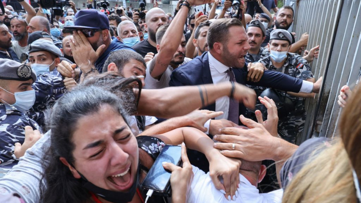 Outraged relatives clashed with Lebanese security forces [Getty]