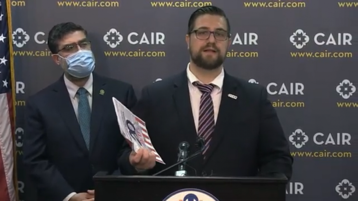 Robert McCaw, CAIR's government affairs director, discusses the organisation's survey. (screengrab from livestream event)