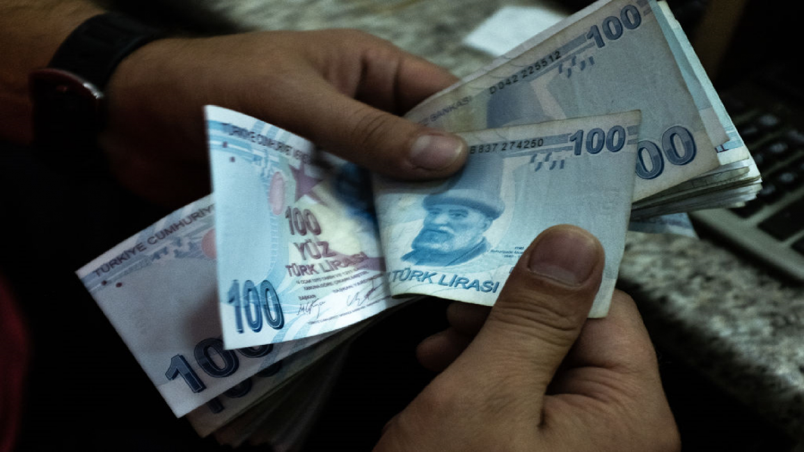 100 Turkish lira notes