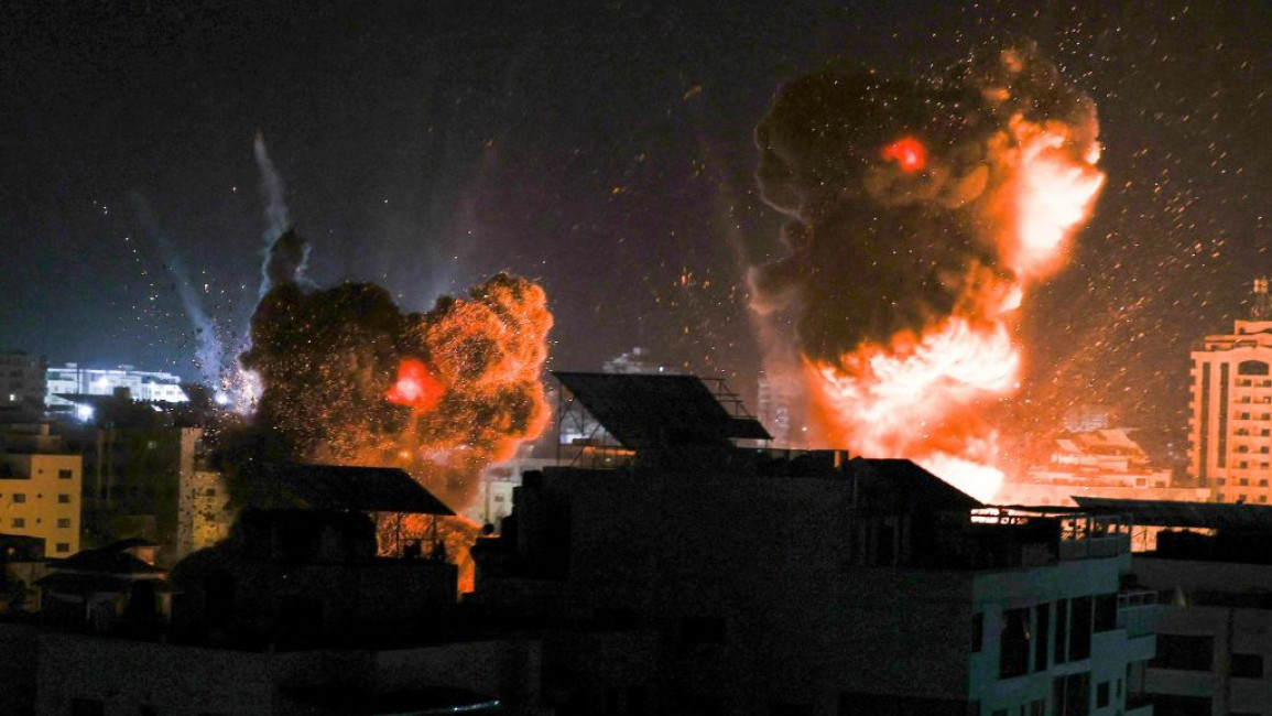 Israeli bombing in Gaza in May 2021