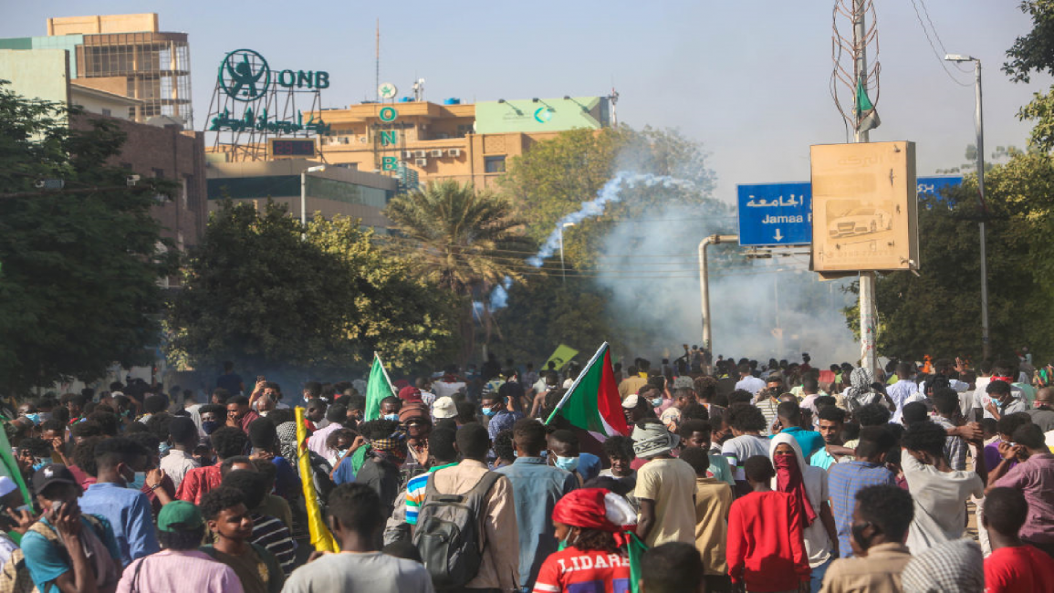 Tear gas fired during protest in Sudanese capital