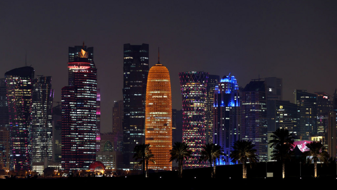 The skyline of Doha, the capital of Qatar