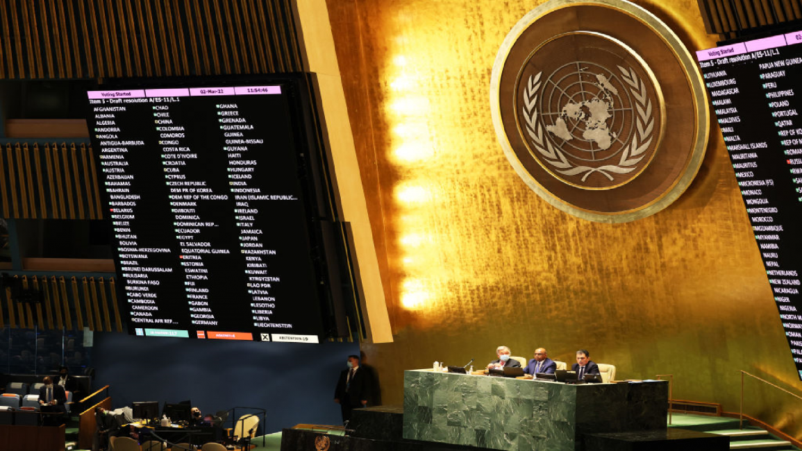 UN General Assembly votes on Russia invasion of Ukraine