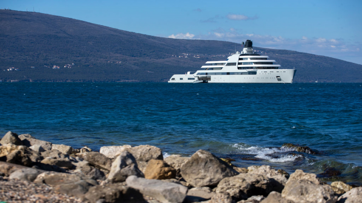 The superyacht, Solaris, owned by Roman Abramovich