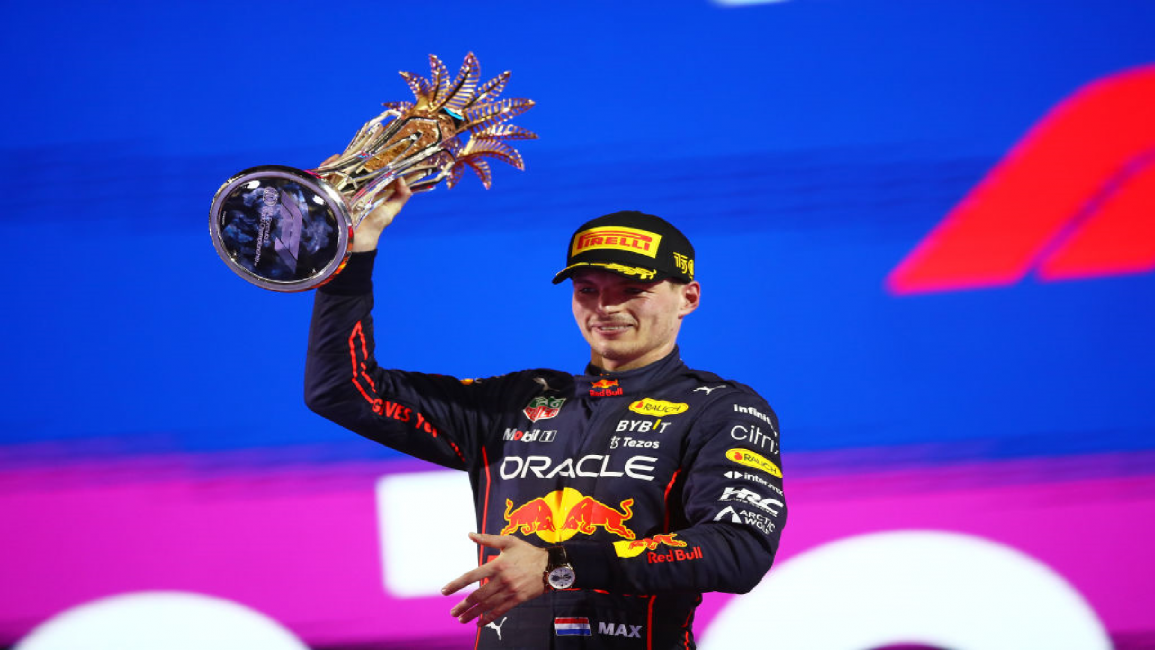 Max Verstappen celebrates the victory in the F1 Grand Prix of Saudi Arabia