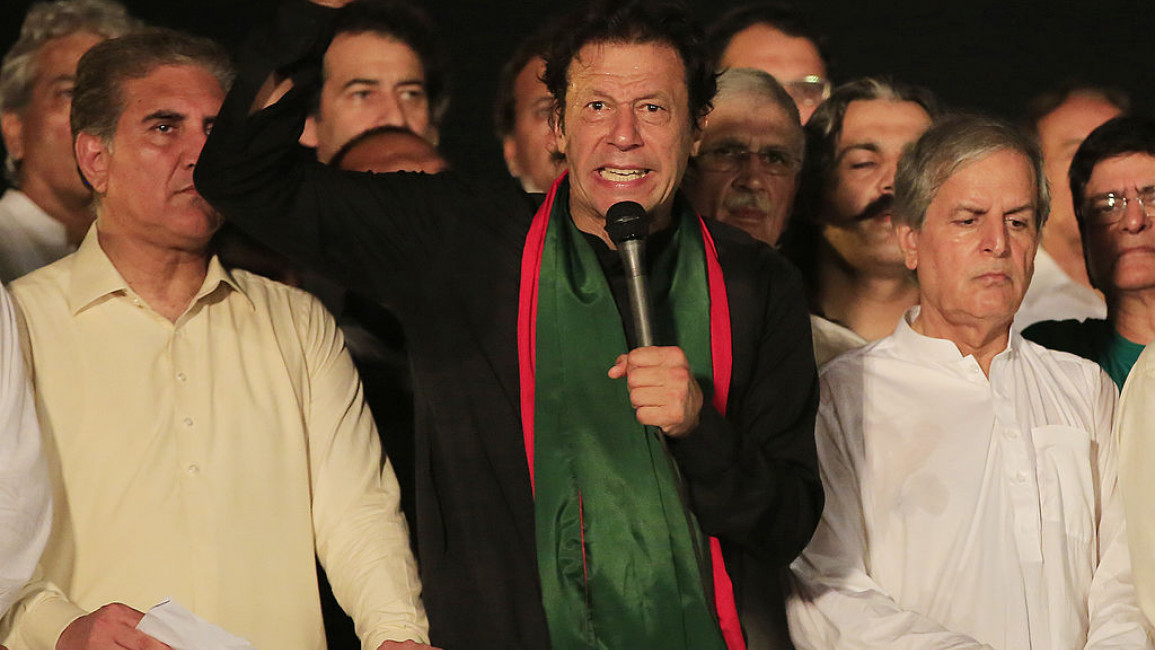 Pakistani cricketer-turned politician and chairman of the Pakistan Tehreek-e-Insaf (PTI) political party [Getty Images]