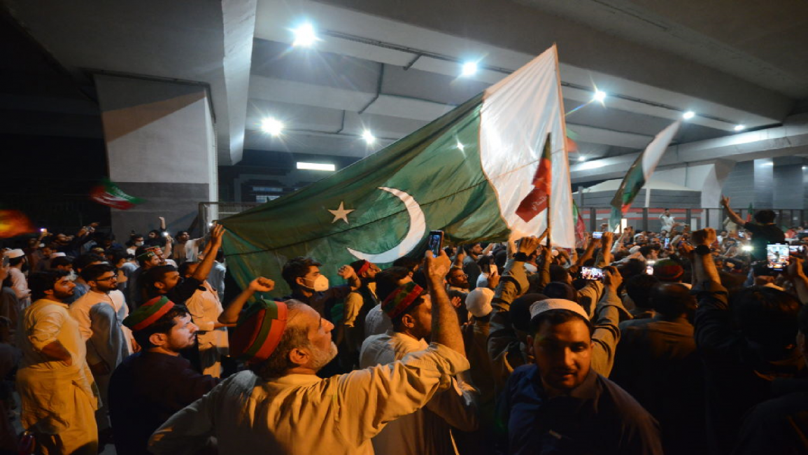 Pro-Imran Khan protest in Peshawar, Pakistan