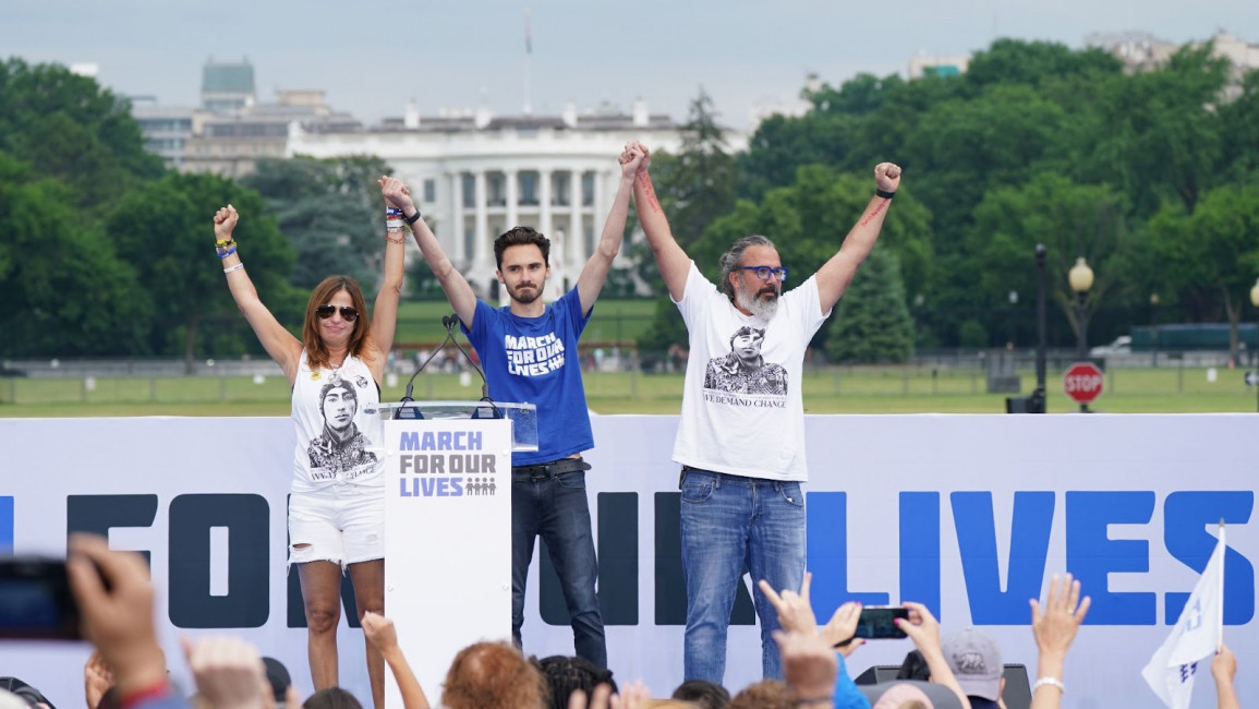 Activists demonstrate against gun violence in front of the White House. (Courtesy of March for Our Lives)