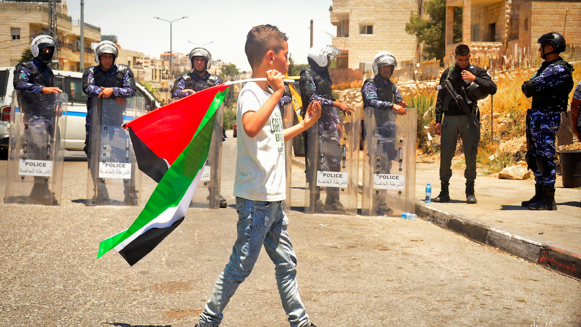 Palestinian protest PA security / Qassam Muaddi