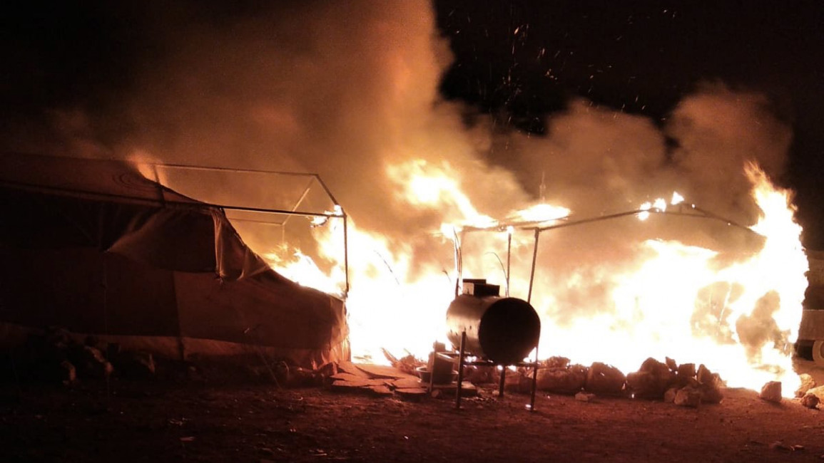 There has been a worrying rise in fires at Syrian IDP camps [Social Media]