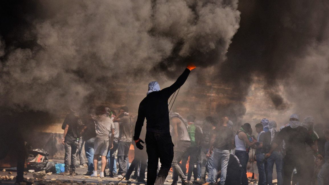 Clashes Confrontations West Bank Palestine Palestinian protester / Qassam Muaddi