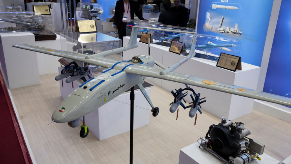 Iranian drones were recently seen at a military exhibition in Moscow [Getty]