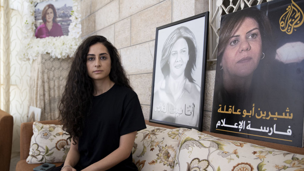 Lina Abu Akleh has campaigned for a transparent investigation into the death of her aunt Shireen [Getty]