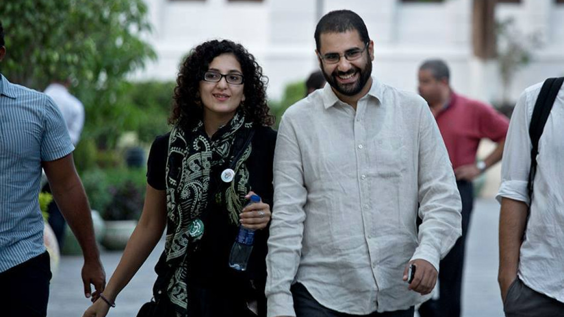 Alaa Abdel Fattah and his sister Mona Seif by Nariman Elmofti