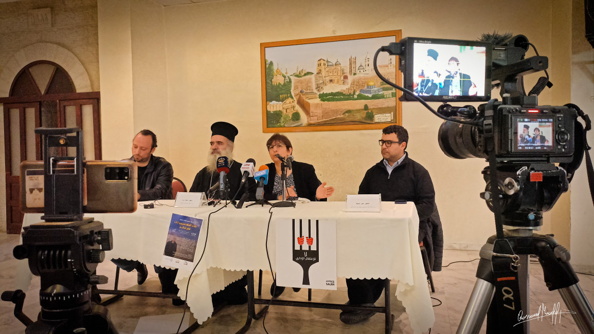 Press conference Ramallah / Qassam Muaddi