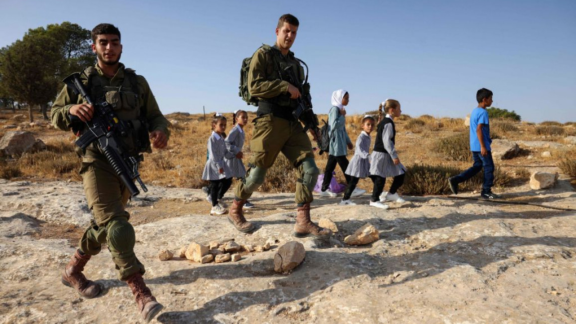Palestinian children West Bank 