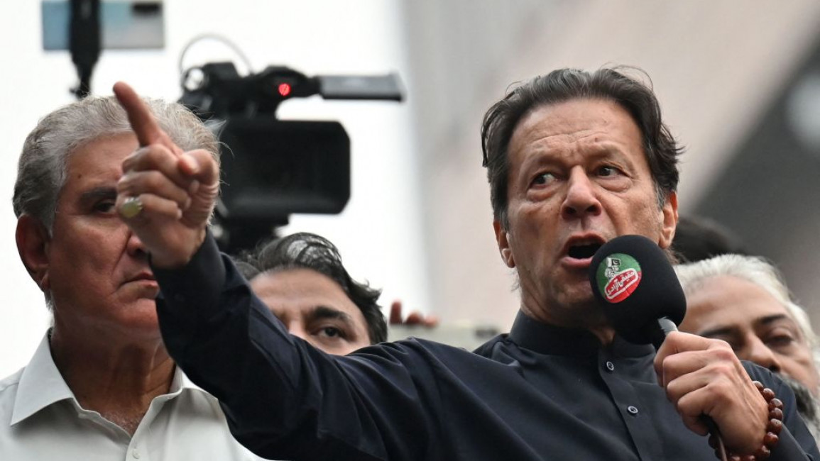 Imran Khan was attacked while leading a protest convoy to call for early elections [Getty]