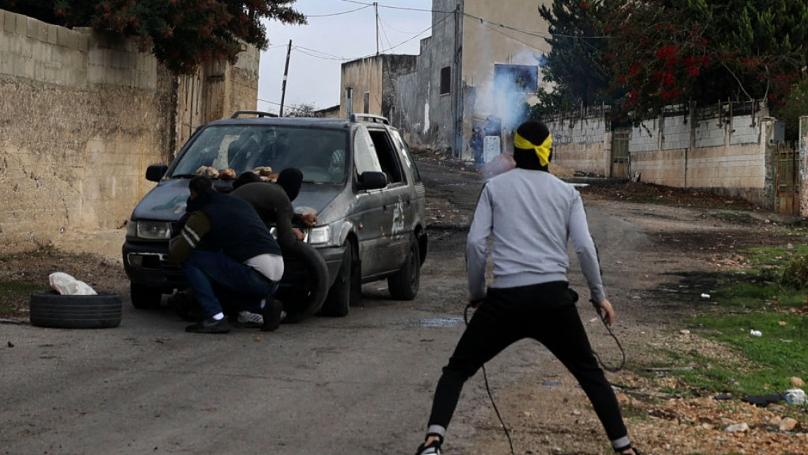 Palestinian youths clashed with Israeli forces in Kafr Qaddoum [Getty]
