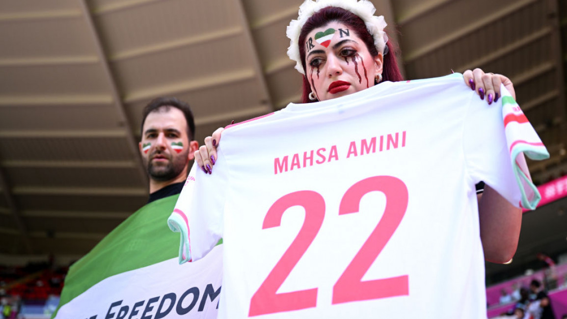 Some Iran fans expressed solidarity with protests at the World Cup in Qatar [Getty]