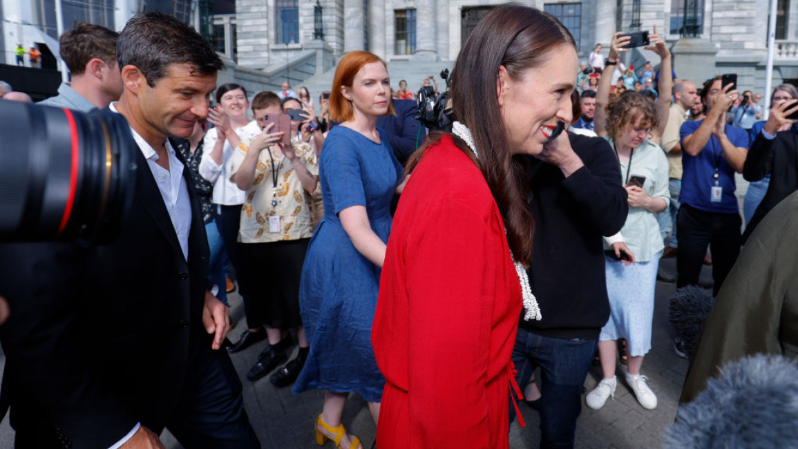 Ardern left parliament for the last time as prime minister [Getty]