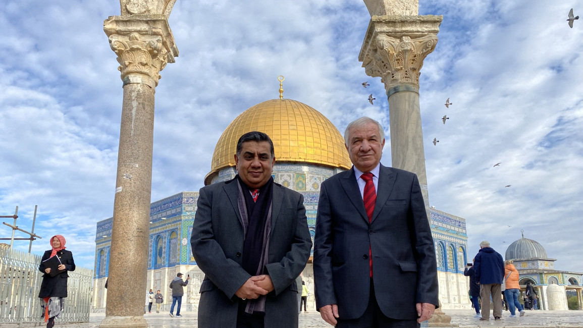 UK minister for the Middle East Lord Ahmad visits the Haram al-Sharif