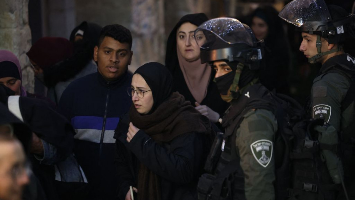 Israeli forces violently raided the Al-Aqsa Mosque on Wednesday [Getty]