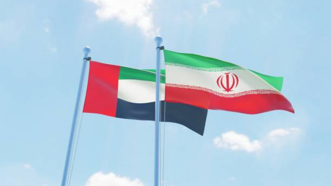Russia, Iran flags