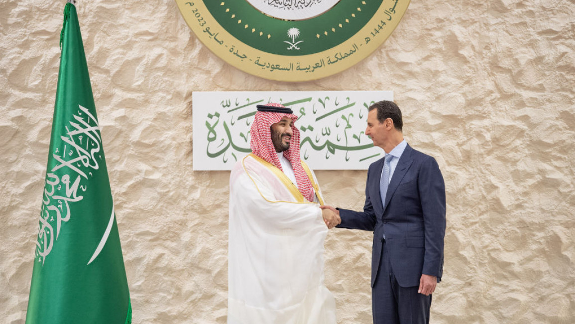 Assad was welcomed by Saudi Crown Prince Mohammed bin Salman [Getty]