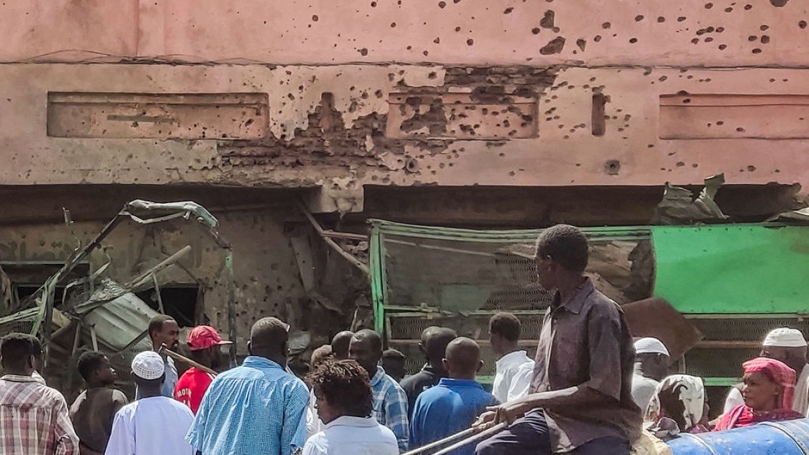 The sanctions were imposed after a strike on a market in Khartoum killed 18 people [AFP/Getty]