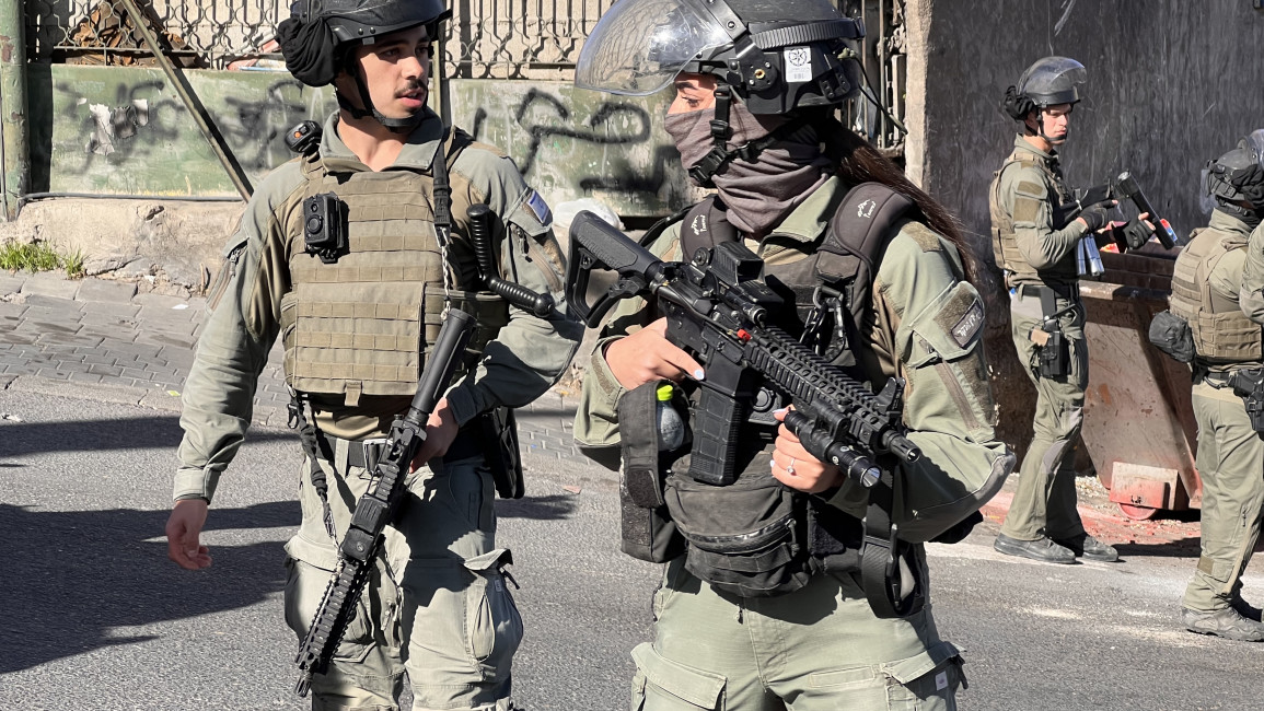 Israeli border police in occupied east jerusalem