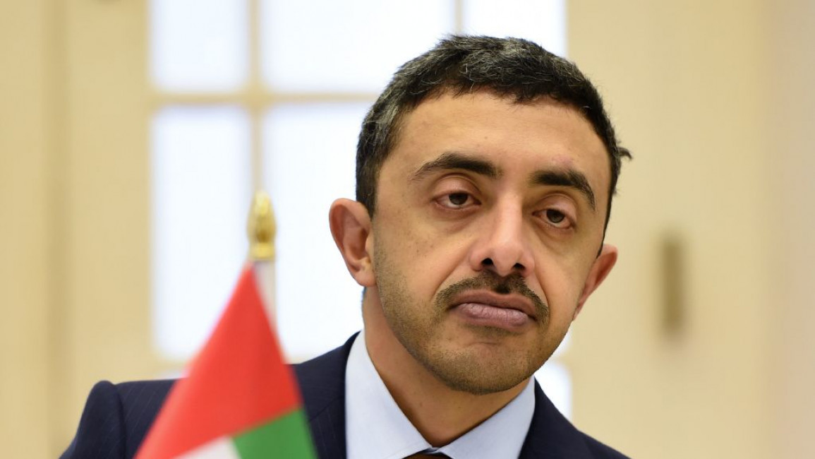 Abdullah bin Zayed Al Nahyan, the UAE's foreign minister