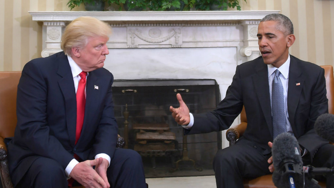 Trump and Obama meet