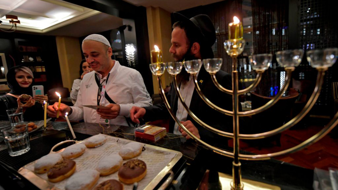 Getty Images] Israelis in Dubai]