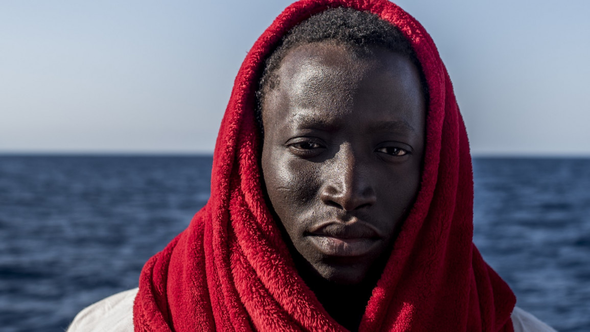 [Young Gambian Migrant rescued by Spanish NGO [GETTY