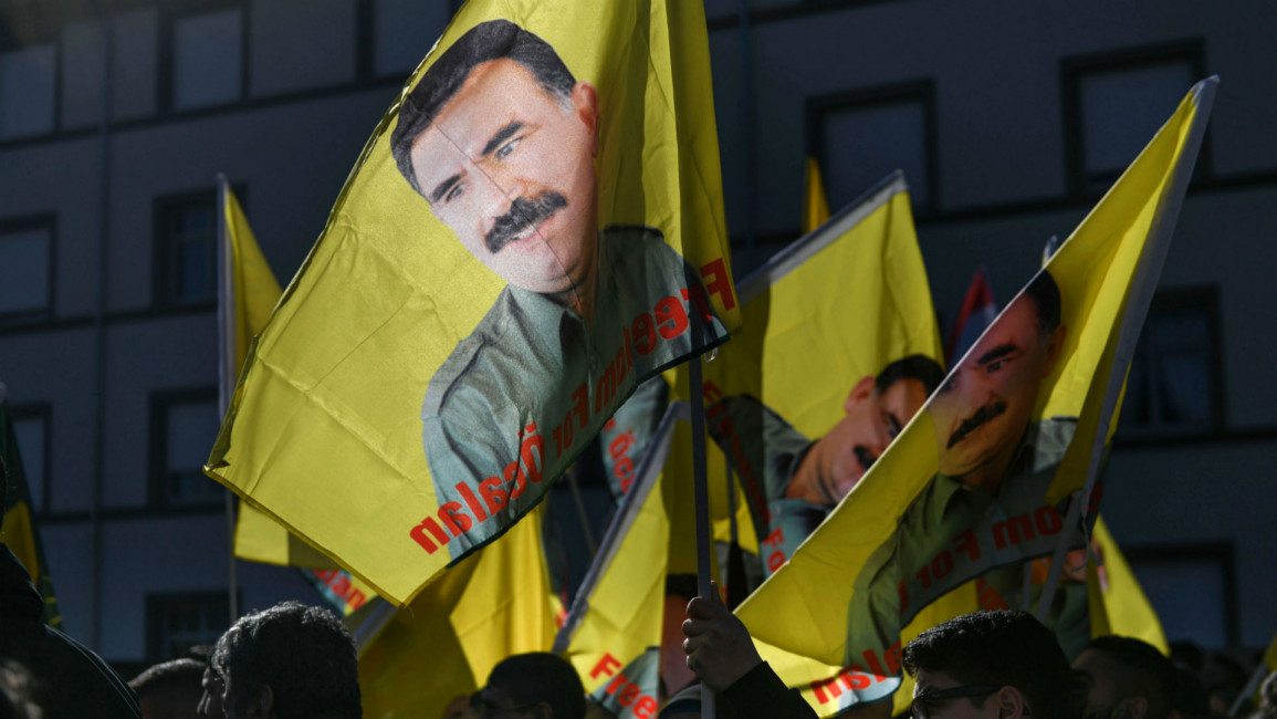Kurds protest of Abdullah Ocalan (Getty)